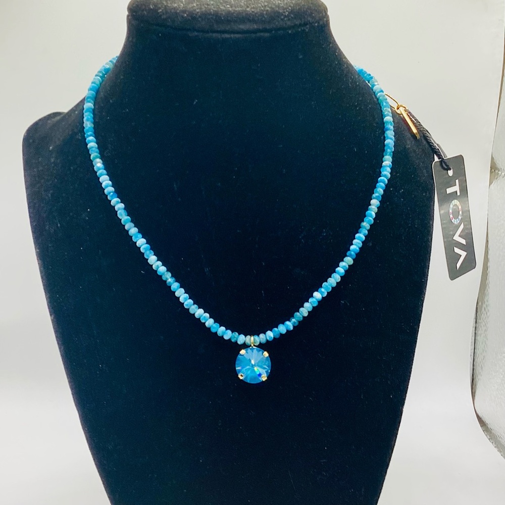 Tova Paige Necklace in Fairy Dust Teal Ignite - Picture 3 of 6